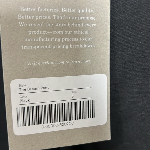 NWT Everlane Dream Pant BLACK Small Pull on Heavy Knit Pockets - Picture 3 of 8